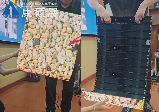 LED折疊屏與傳統顯示屏優缺點 折疊LED卷簾顯示屏 結構展示